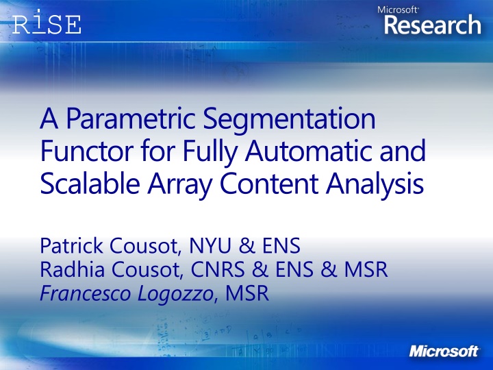 a parametric segmentation functor for fully