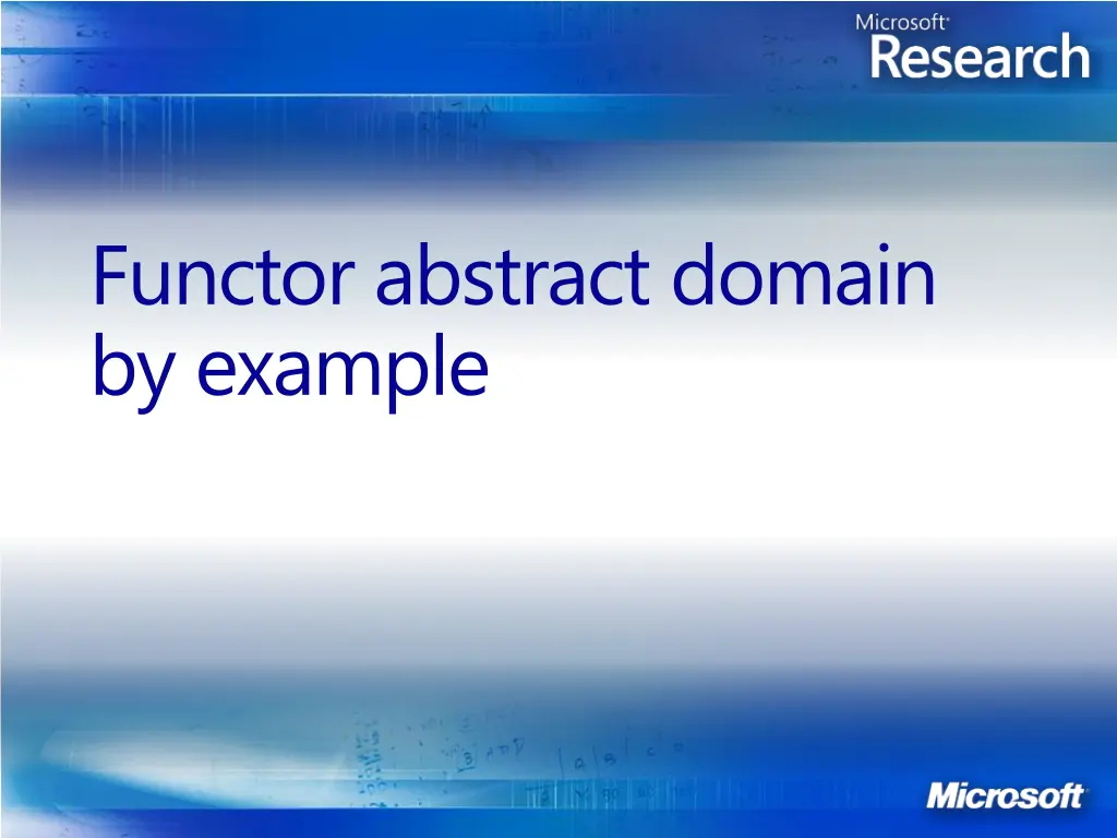 functor abstract domain by example