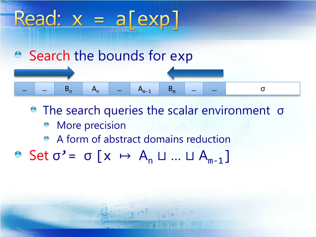 read x a exp