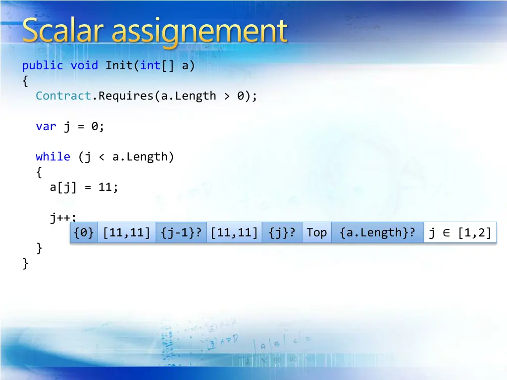 scalar assignement