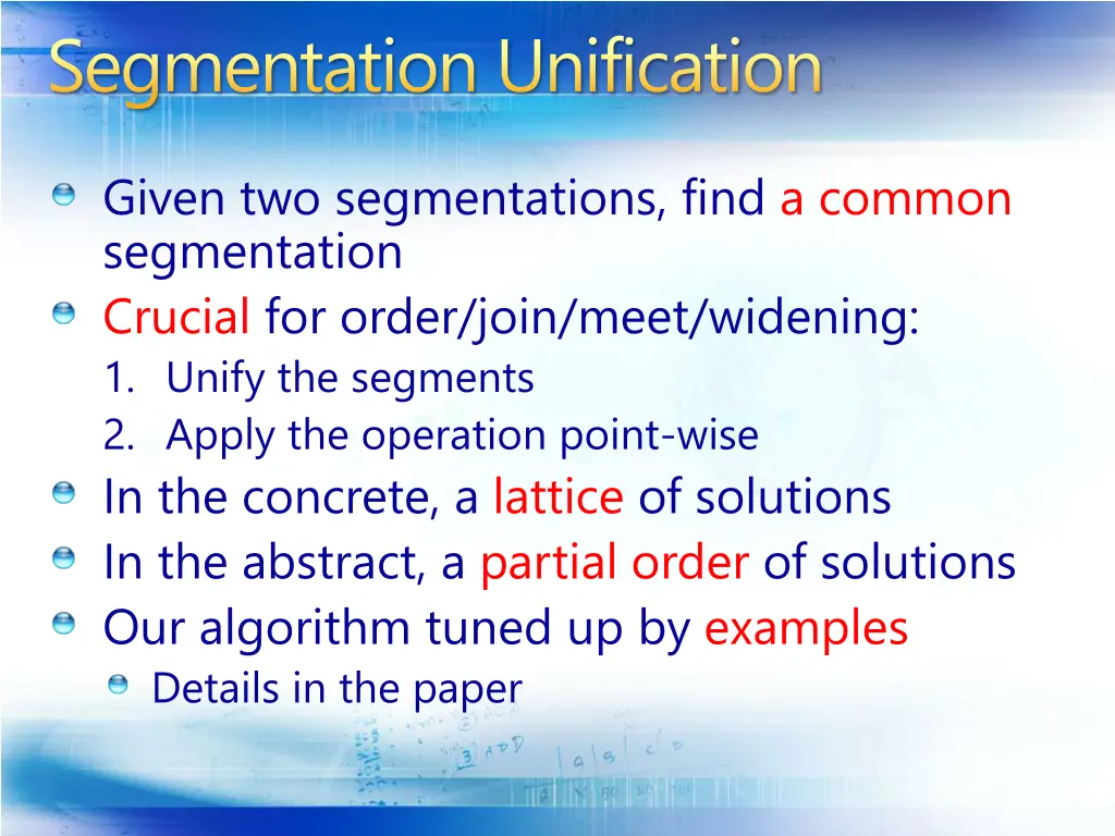 segmentation unification