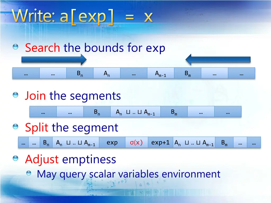 write a exp x