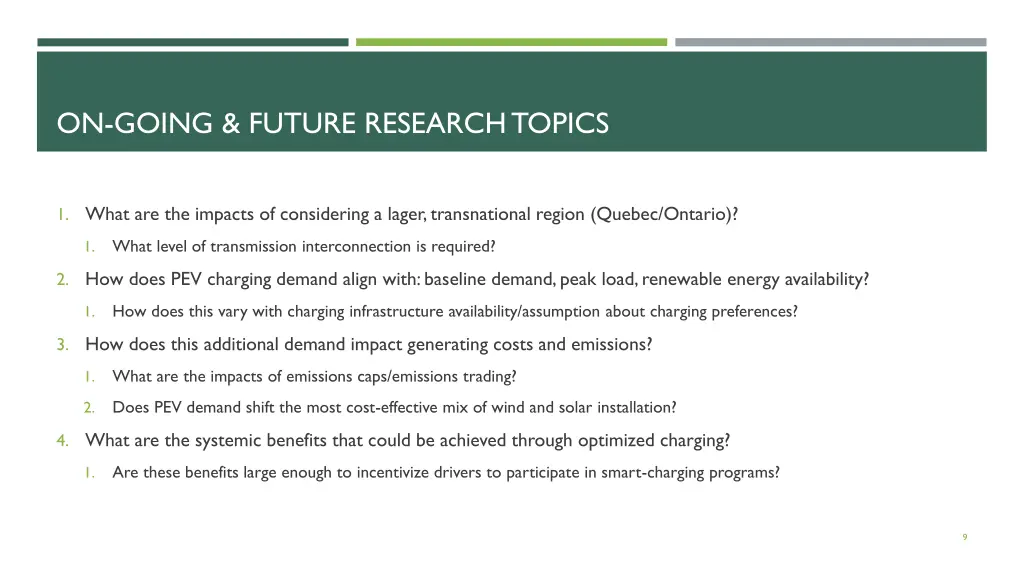 on going future research topics