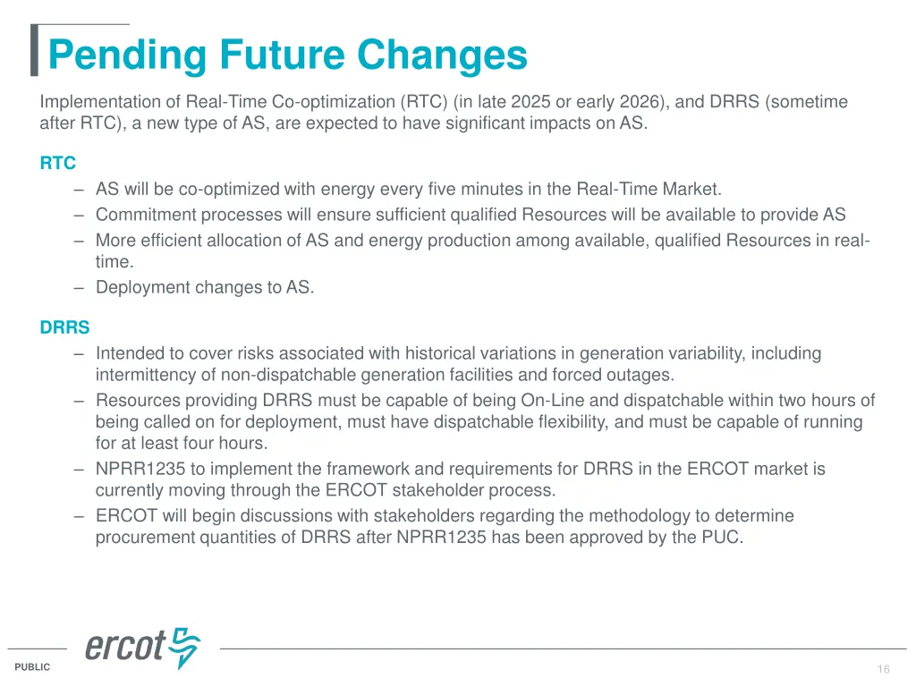 pending future changes