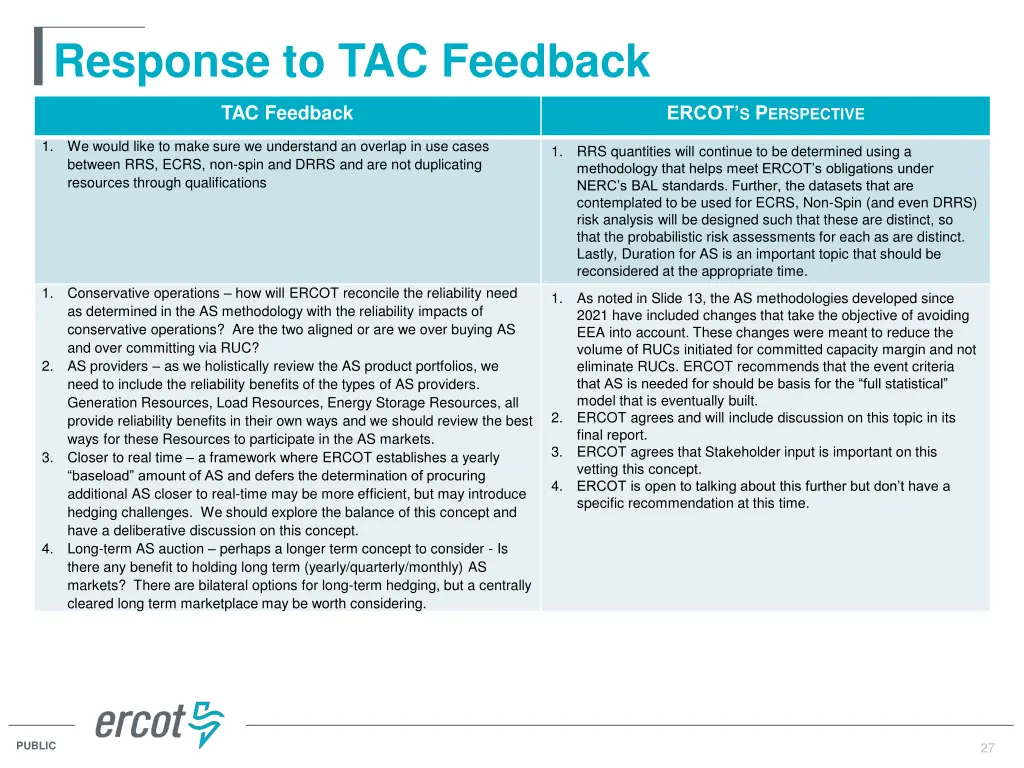 response to tac feedback 2