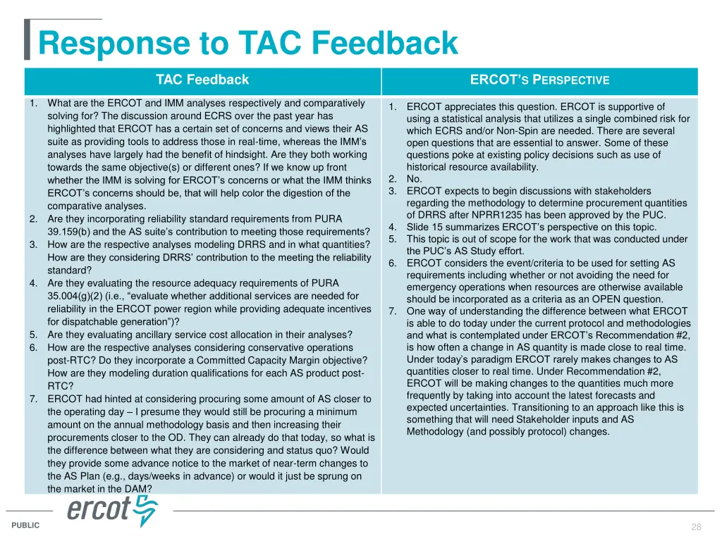response to tac feedback 3