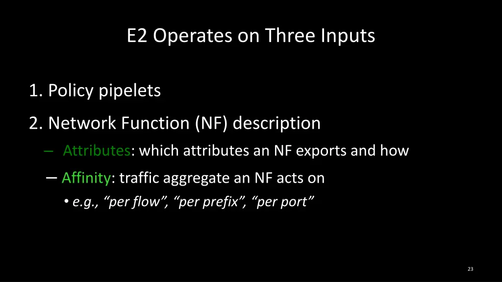 e2 operates on three inputs 1