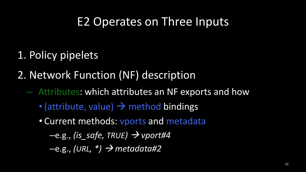 e2 operates on three inputs