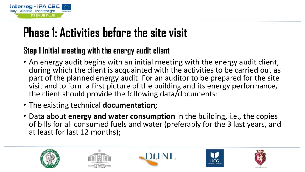 phase 1 activities before the site visit