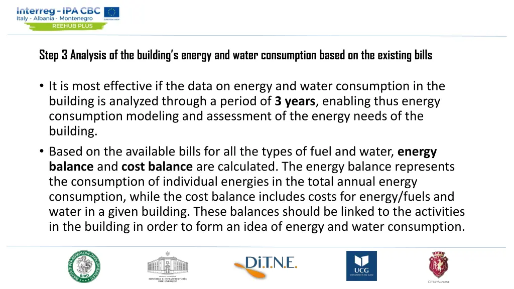 step 3 analysis of the building s energy