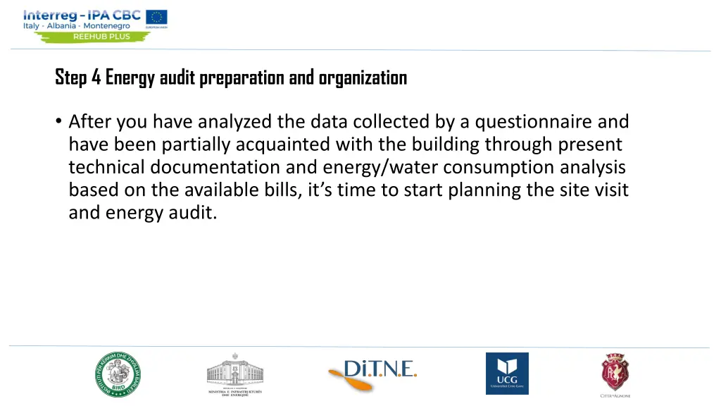 step 4 energy audit preparation and organization