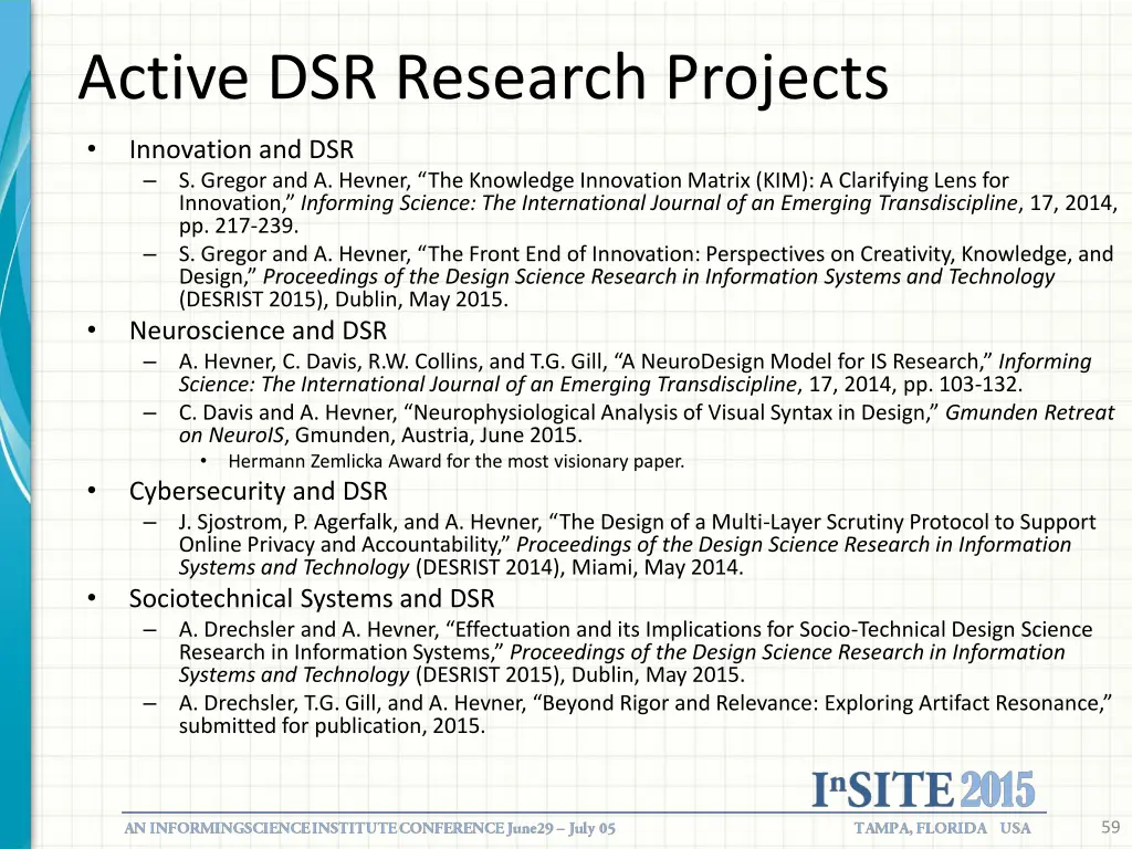 active dsr research projects
