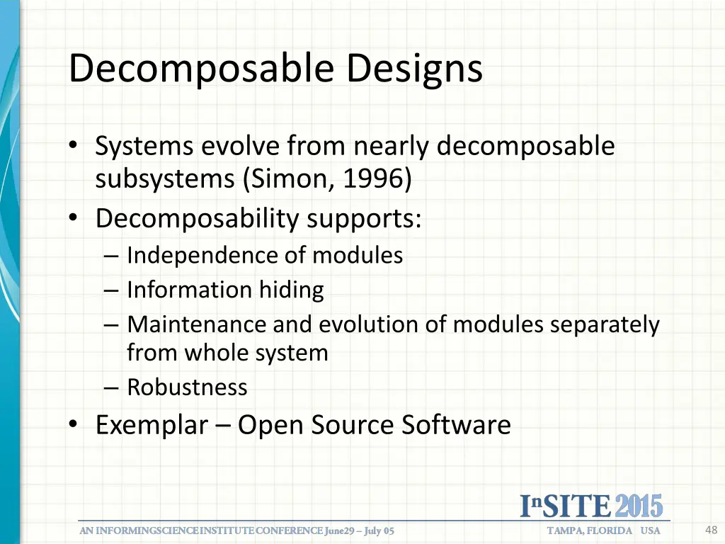 decomposable designs