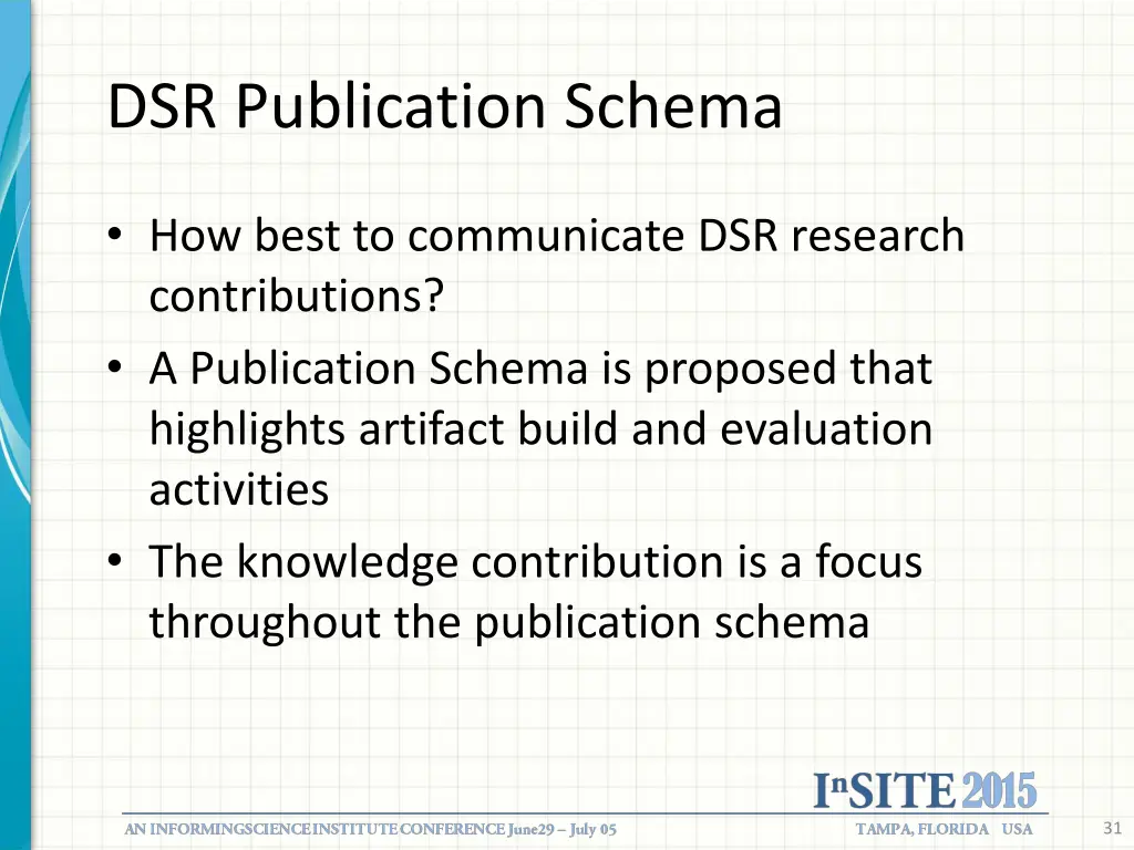 dsr publication schema