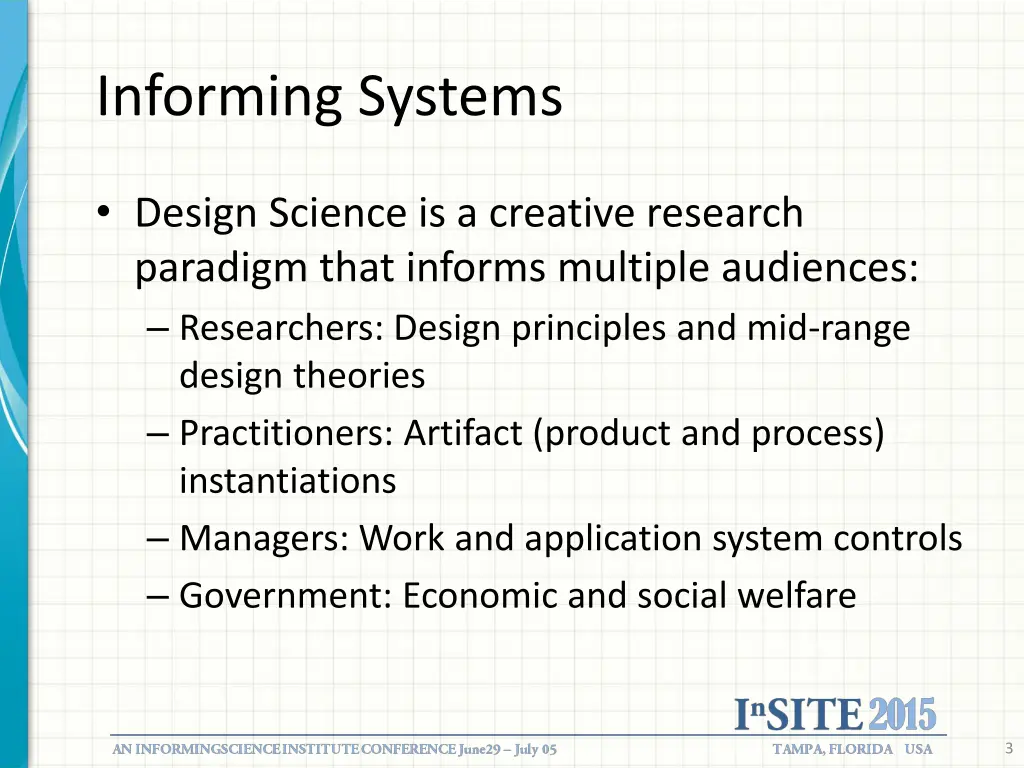 informing systems