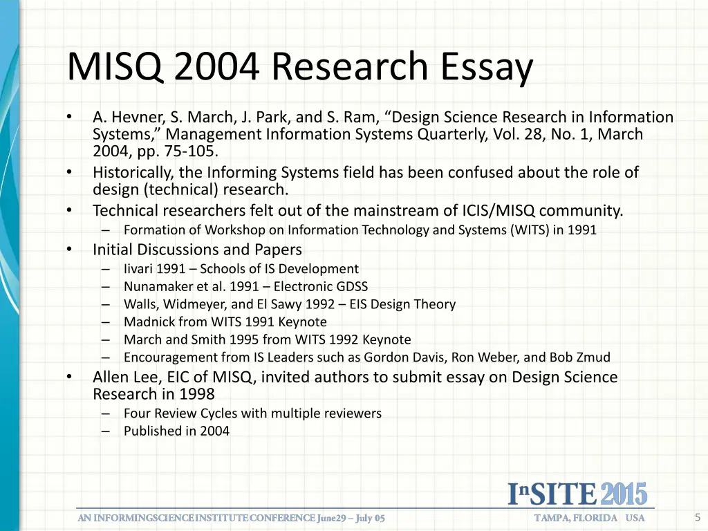 misq 2004 research essay