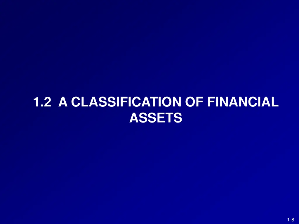 1 2 a classification of financial assets