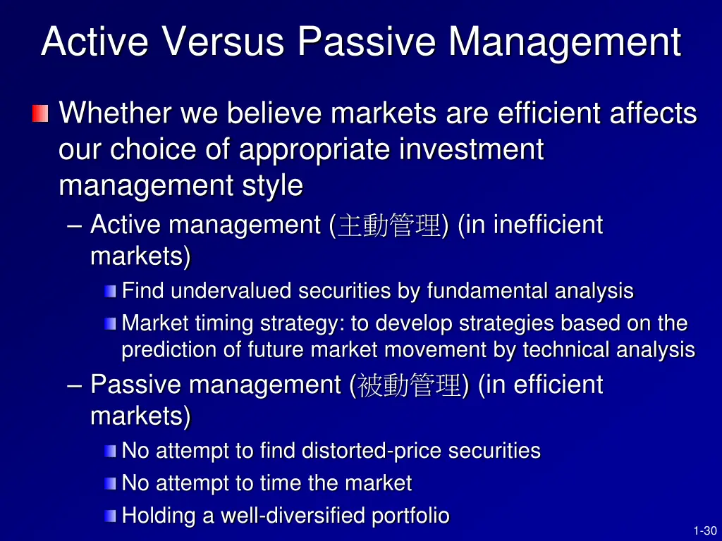 active versus passive management