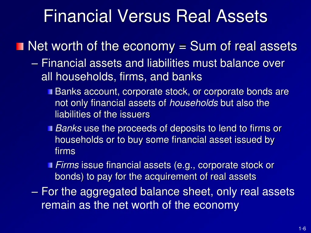 financial versus real assets 1