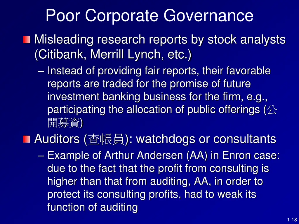 poor corporate governance 1