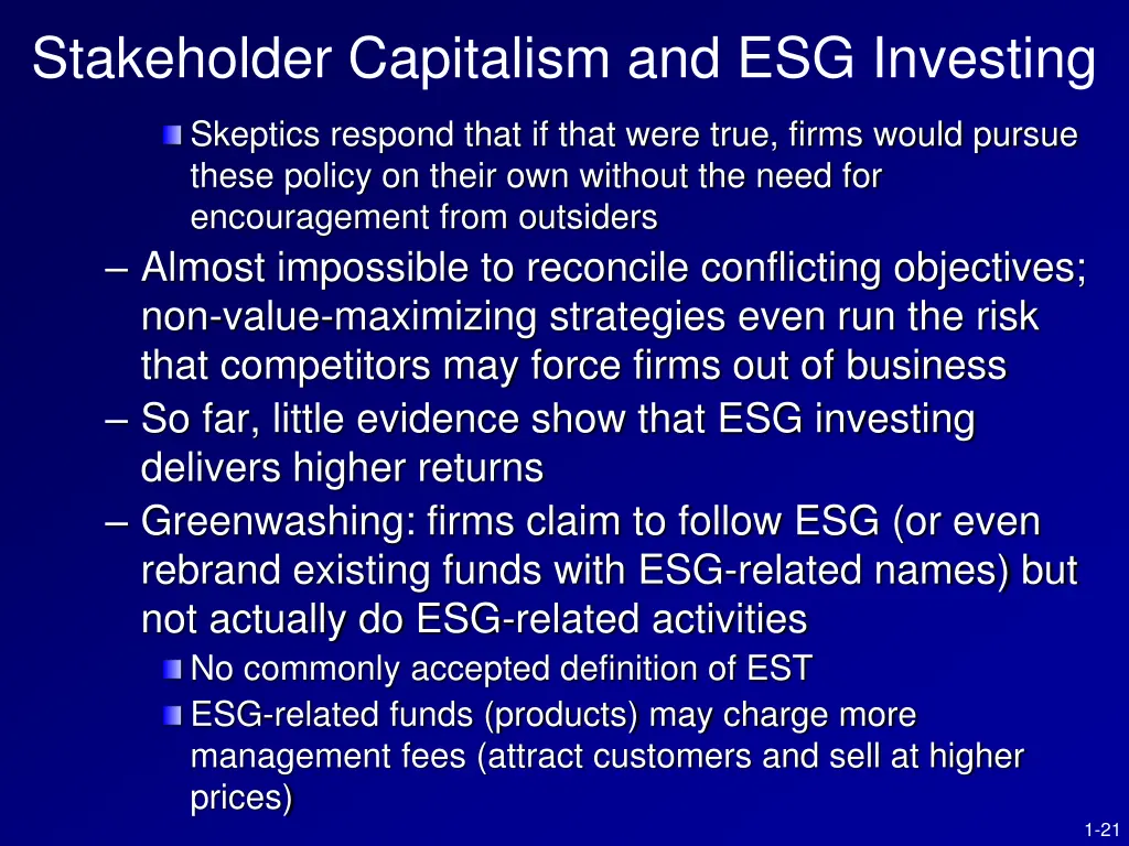 stakeholder capitalism and esg investing 1