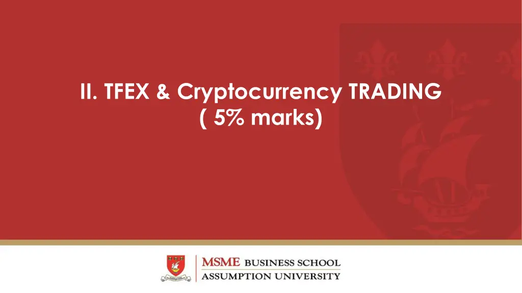 ii tfex cryptocurrency trading 5 marks