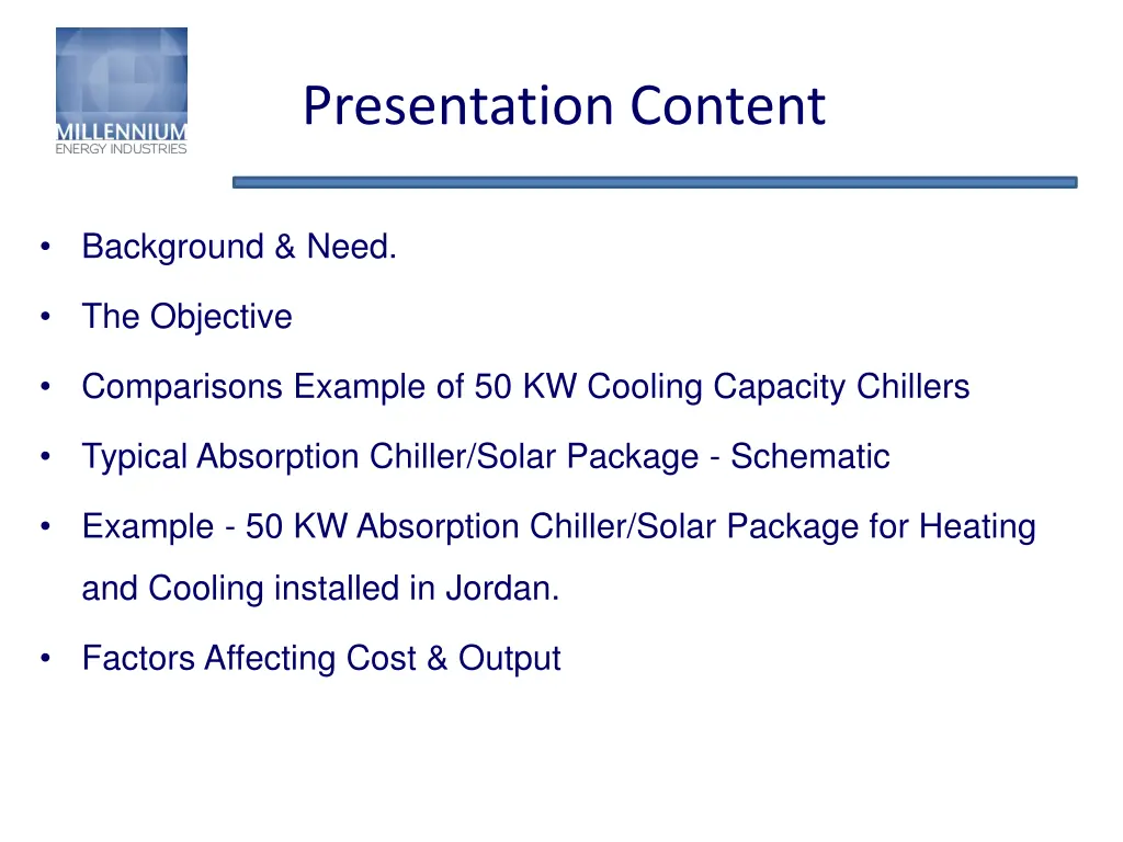 presentation content