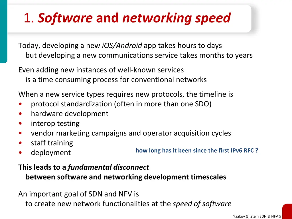 1 software and networking speed
