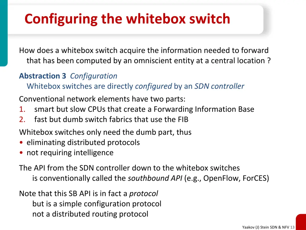 configuring the whitebox switch