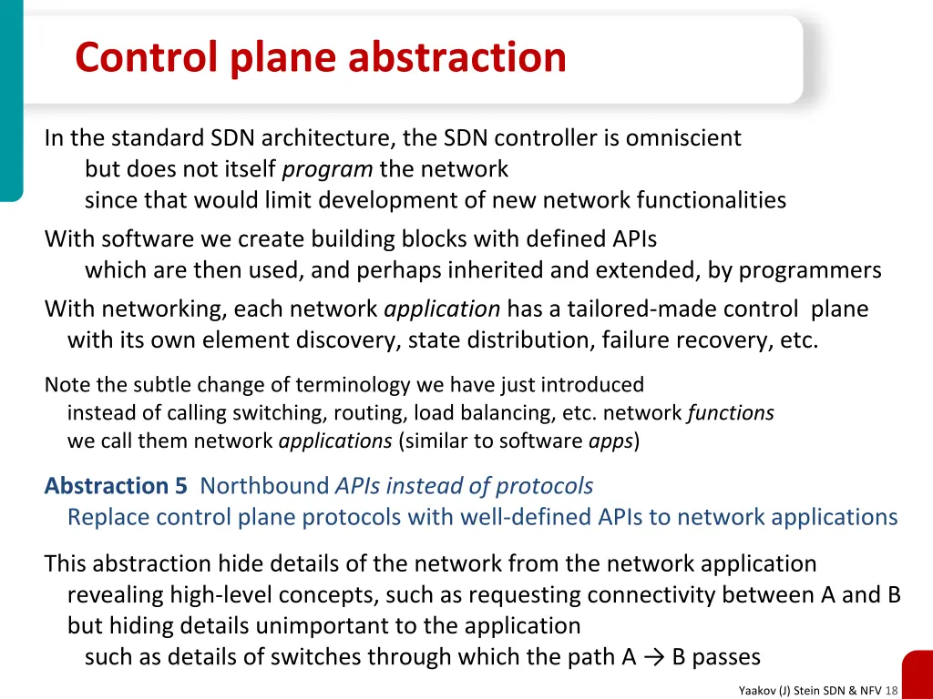 control plane abstraction