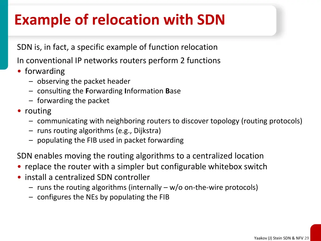 example of relocation with sdn