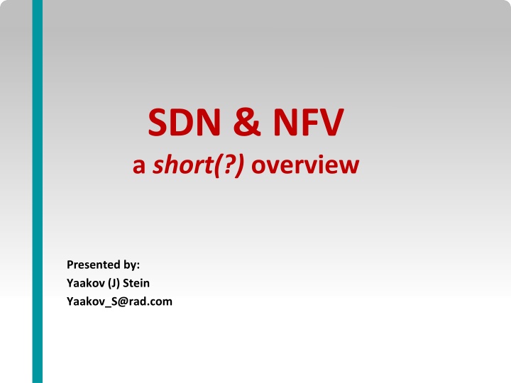 sdn nfv a short overview