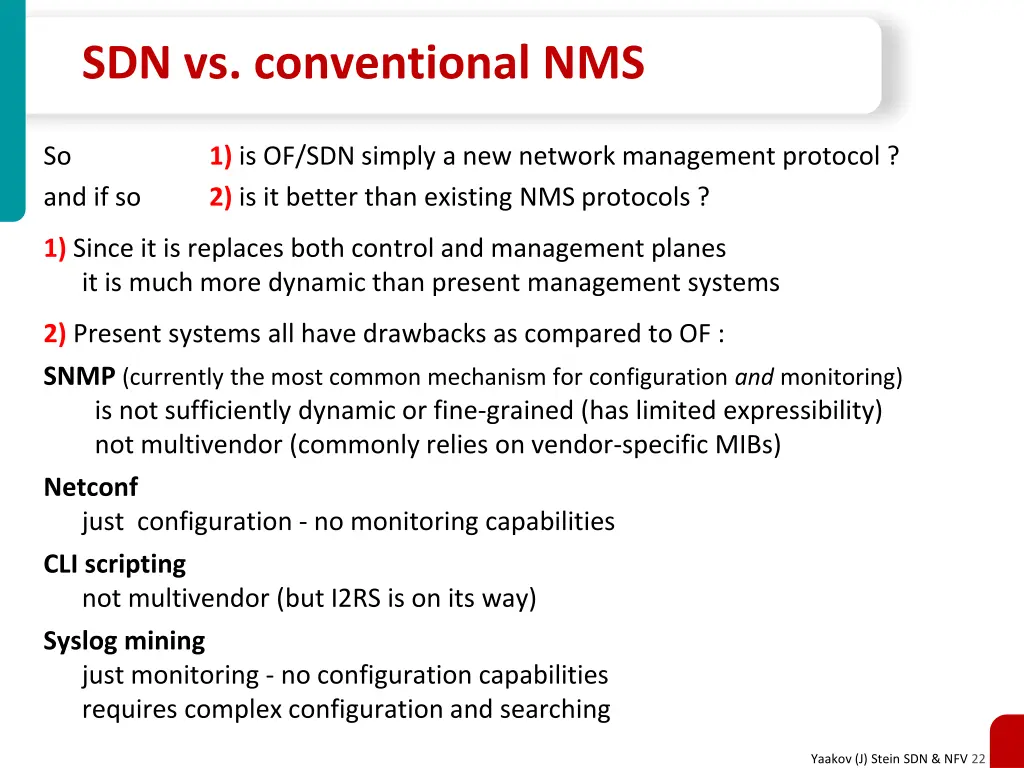 sdn vs conventional nms