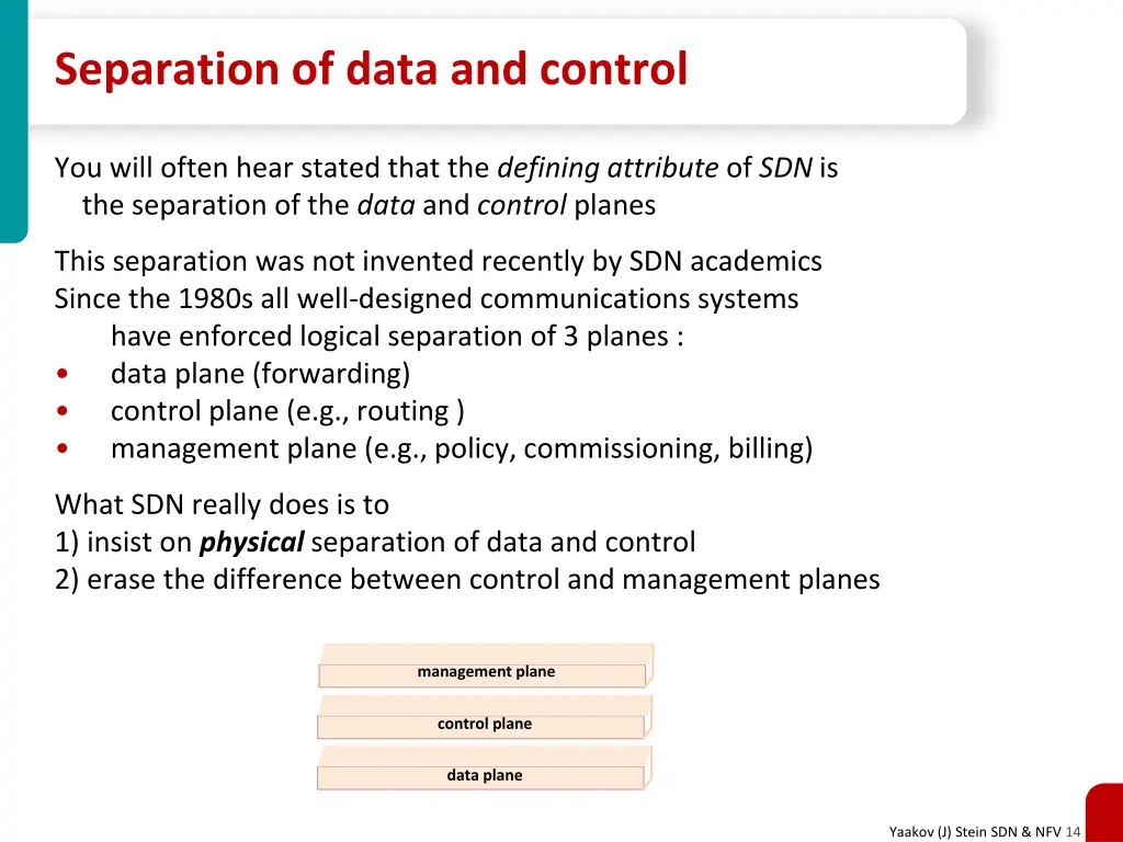 separation of data and control