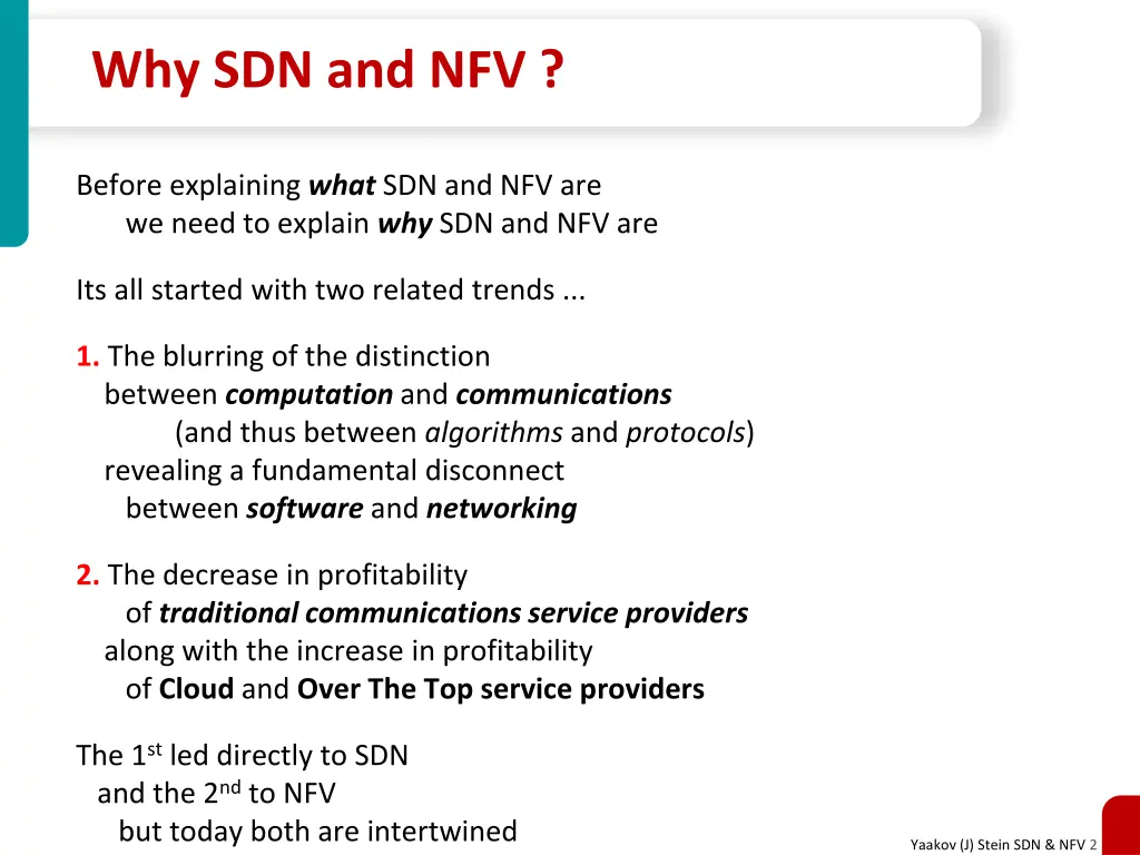 why sdn and nfv