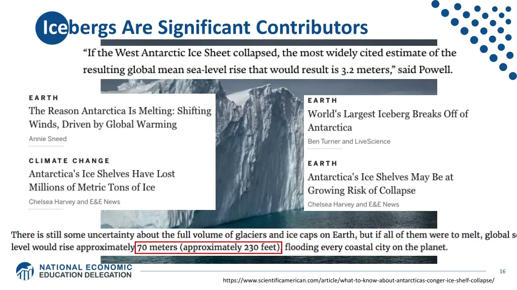 icebergs are significant contributors