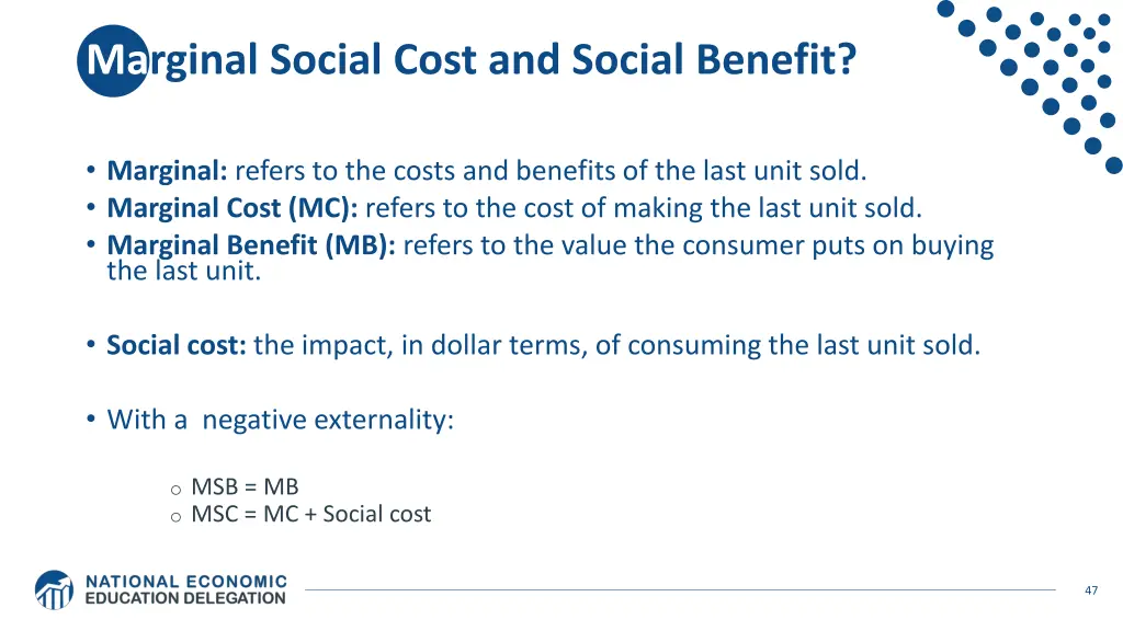 marginal social cost and social benefit
