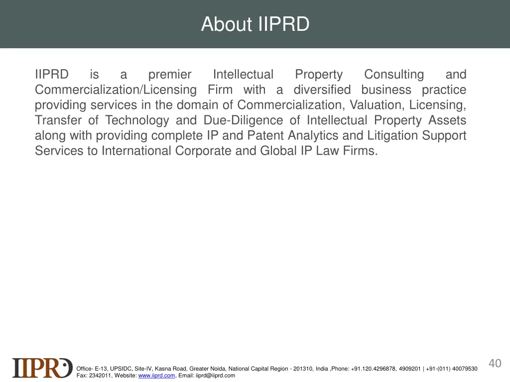 about iiprd