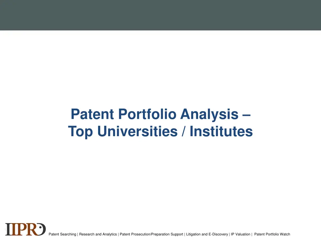 patent portfolio analysis top universities