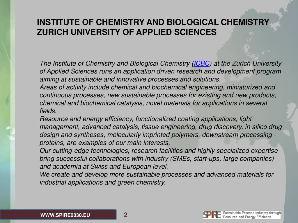institute of chemistry and biological chemistry