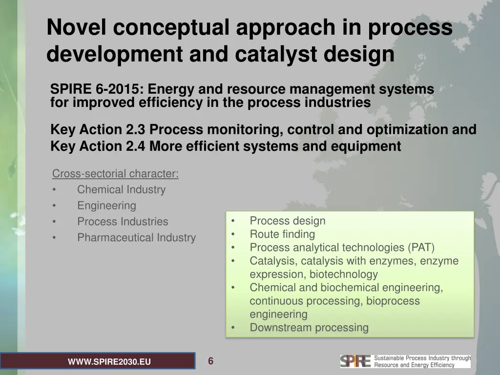 novel conceptual approach in process development 1