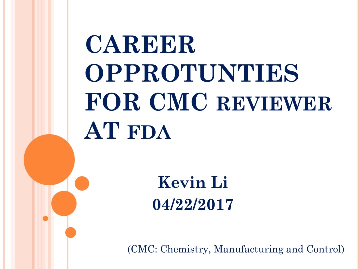 career opprotunties for cmc reviewer at fda