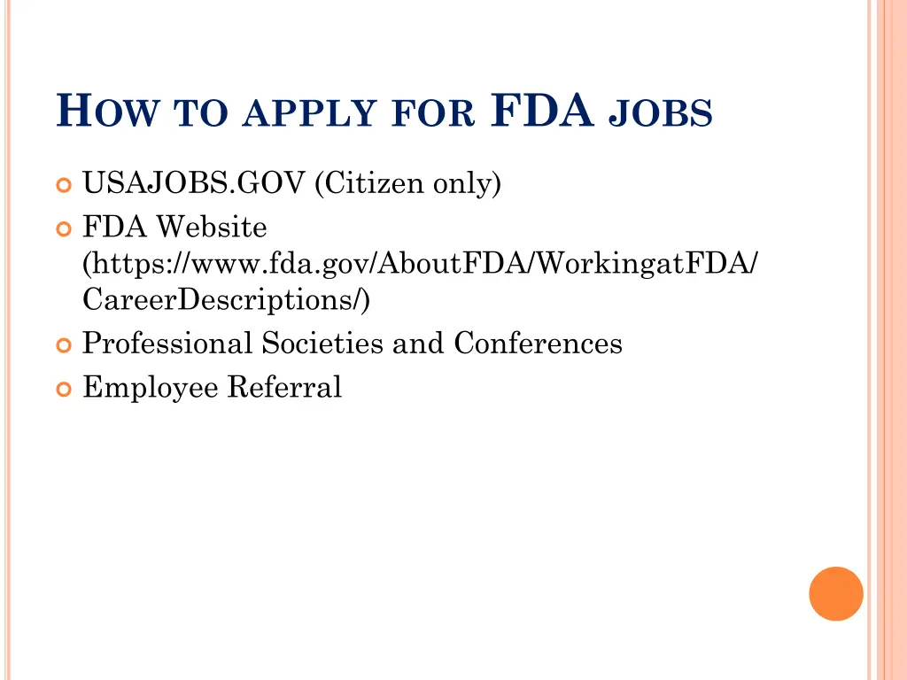 h ow to apply for fda jobs