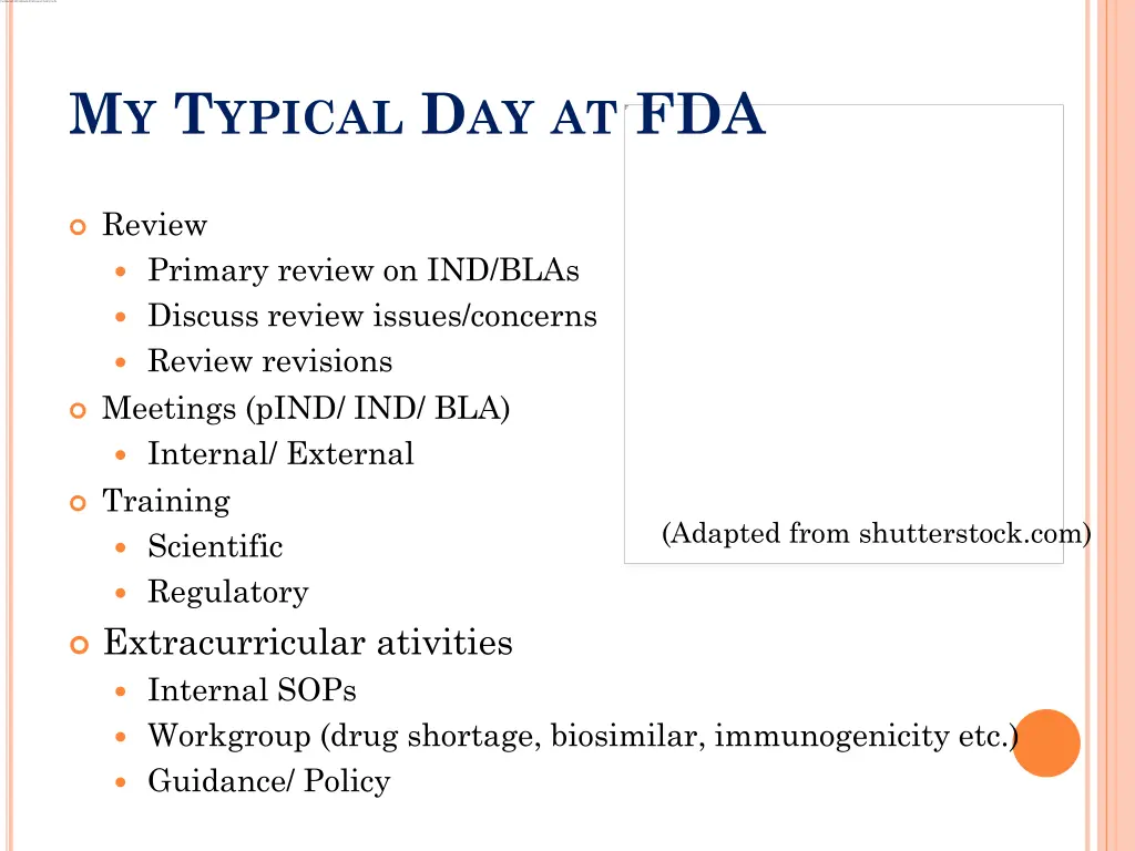 m y t ypical d ay at fda