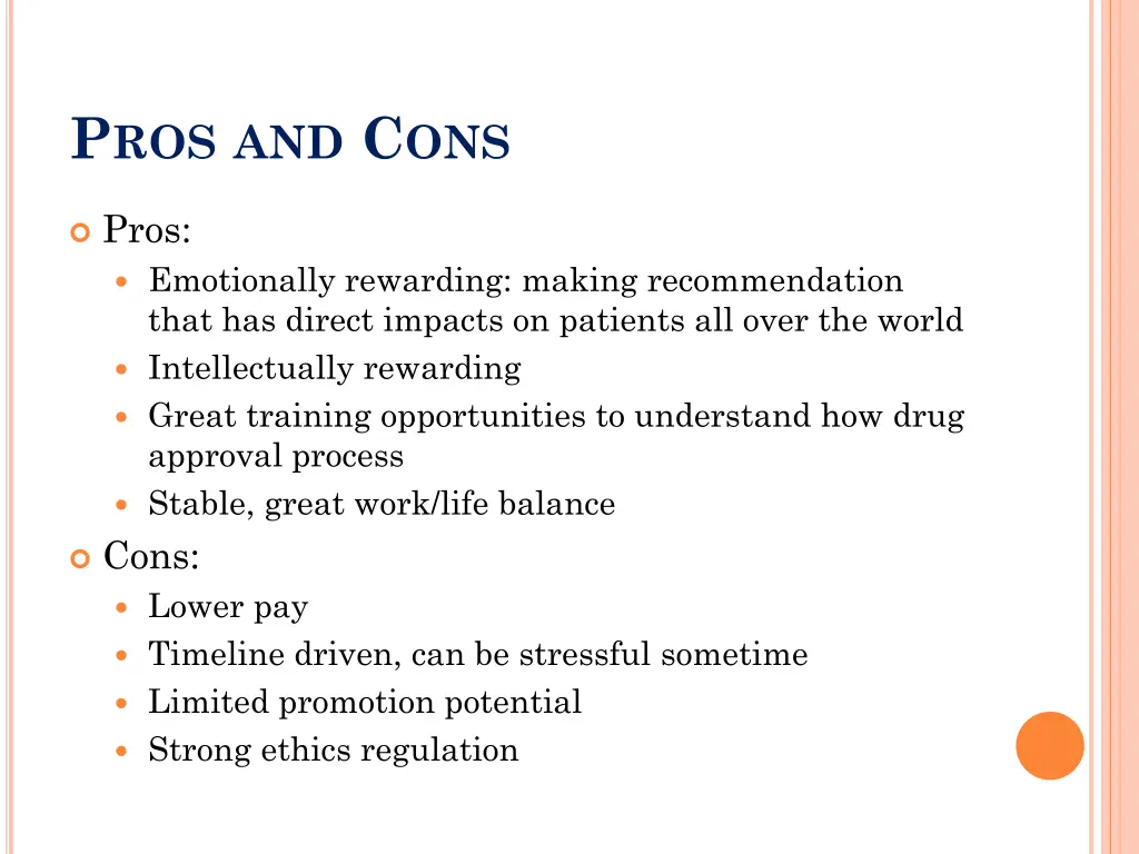 p ros and c ons