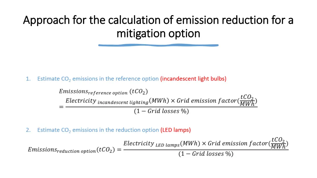 approach for the calculation of emission 1