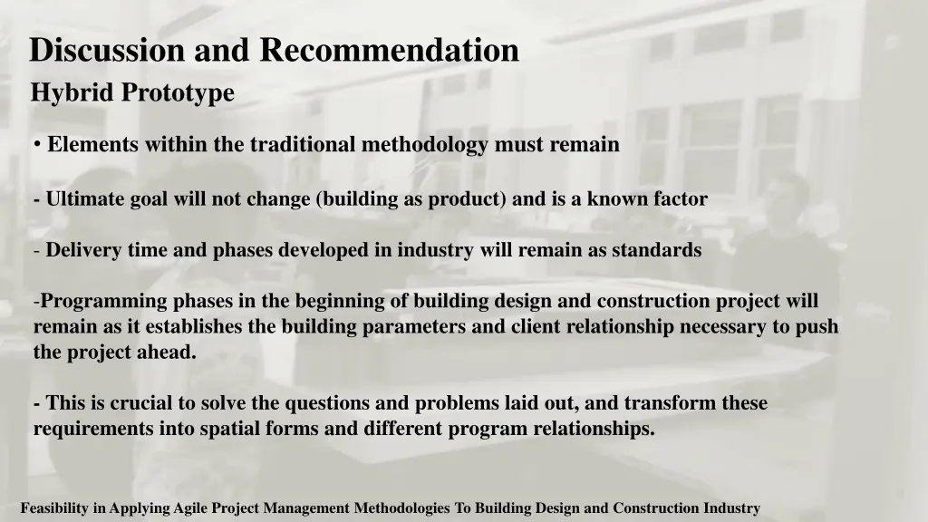 discussion and recommendation hybrid prototype