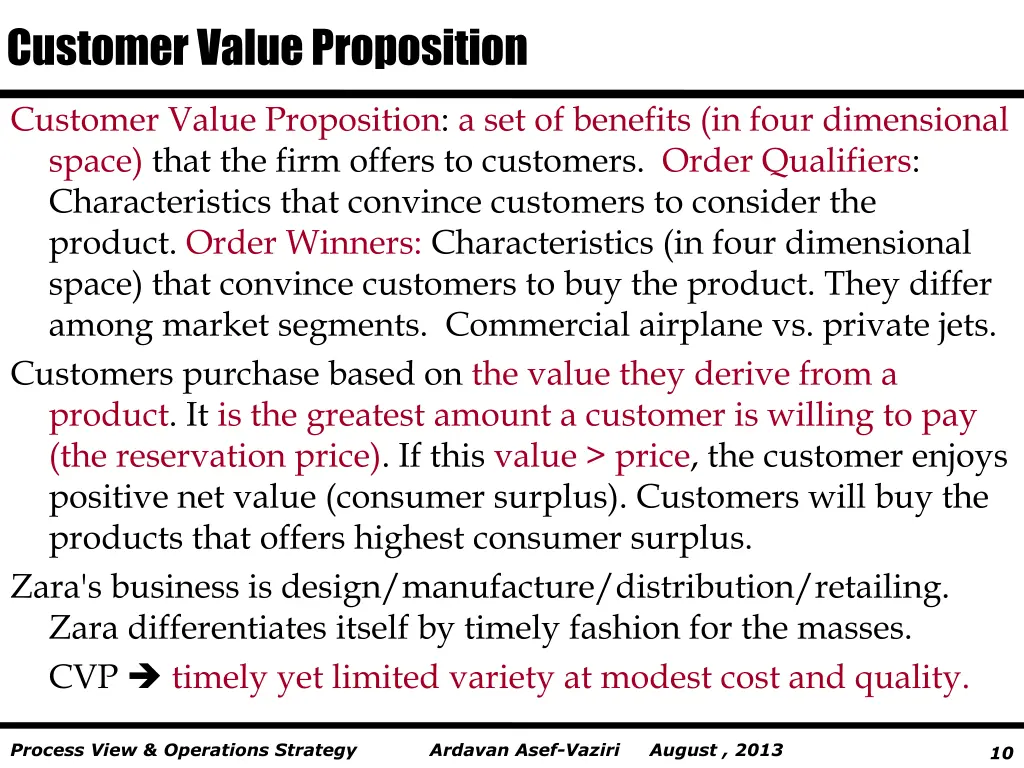 customer value proposition