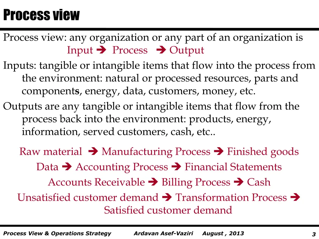process view