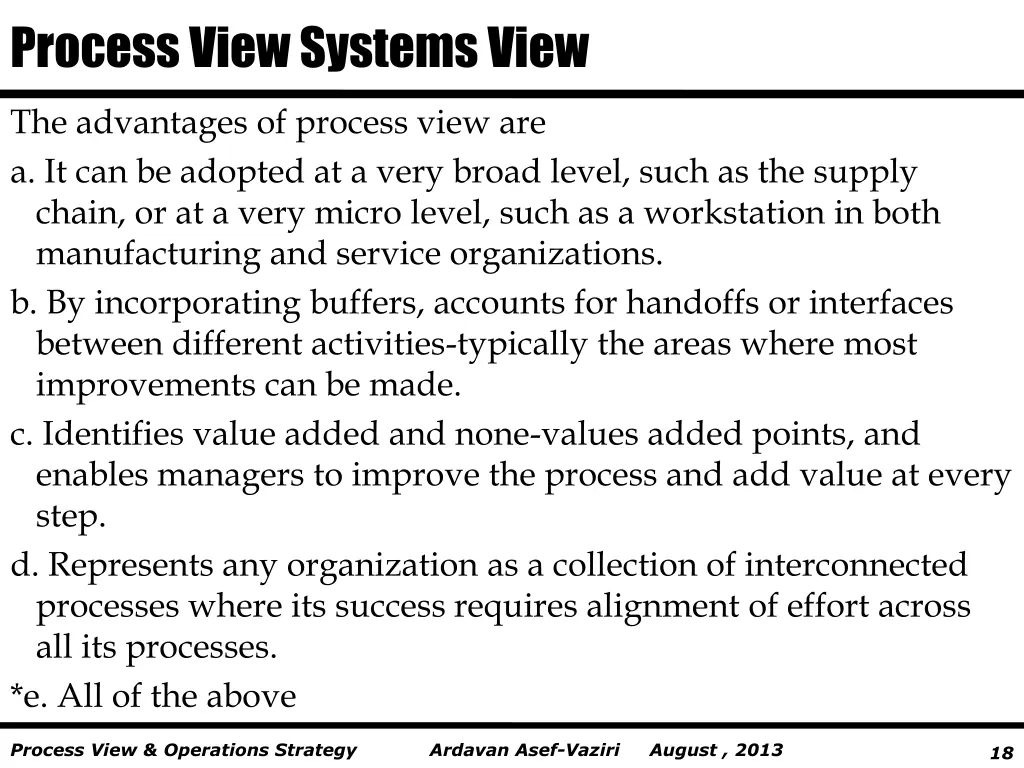process view systems view